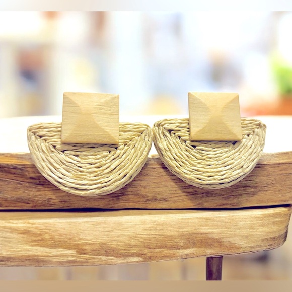 Sassy Jones Jewelry - Sassy Jones Natural Woven Earrings